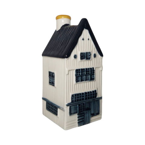 Bols KLM Delfts blauw huisje nummer 6, voorkant, tweedehands