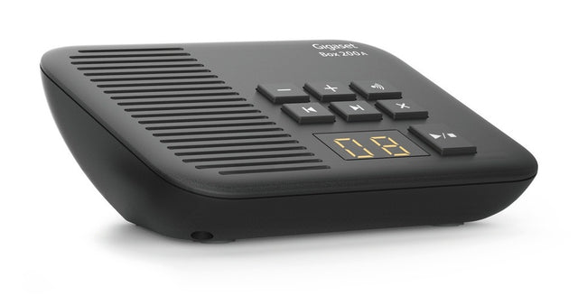Gigaset Box 200A DECT-basisstation met antwoordapparaat, zwart, bovenaanzicht, tweedehands