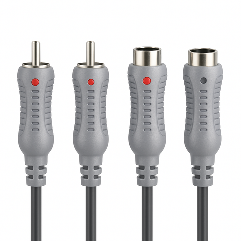 Brandrige-RCA Stereo Verlengkabel 3 m – 2×RCA Male naar 2×RCA Female (Nieuw)