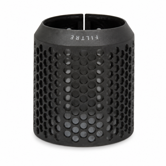 Dyson Airwrap filter cover, zwart, geperforeerde filterkap van voren, tweedehands