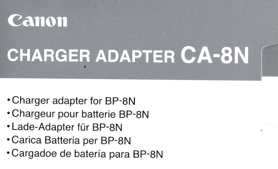 Canon-AC Lader CA‑8N (voor BP‑8N / BP‑4P) (Nieuw)
