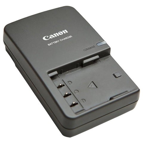 Canon CB-2LTE acculader voor NB-2L en NB-2LH, zwart, lader schuin van boven met leeg laadvak, tweedehands