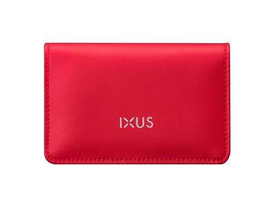 Canon DCC-1200 leren case voor IXUS 100 IS, 110 IS, 120 IS en 130, rood, dichte hoes voorkant, tweedehands