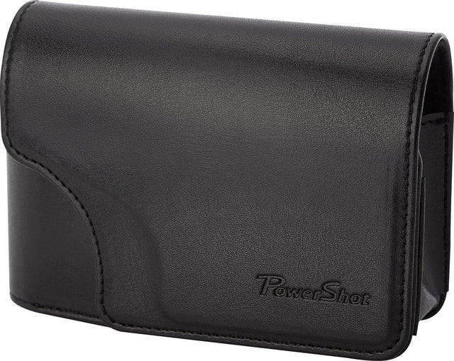 Canon DCC-1570 PowerShot case, zwarte kunstleren hoes met PowerShot-opdruk