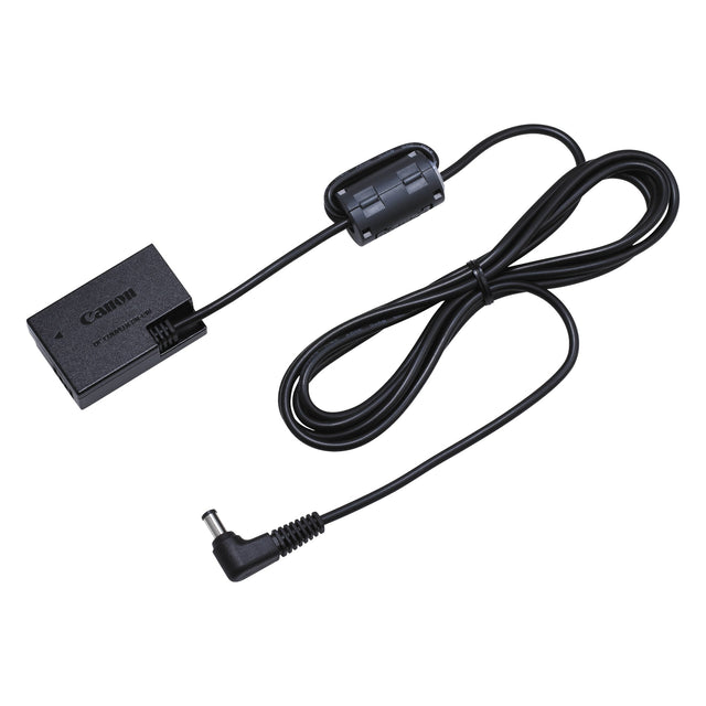 Canon DR-E18 DC coupler / dummy accu voor LP-E17, zwart, met kabel en haakse DC-plug