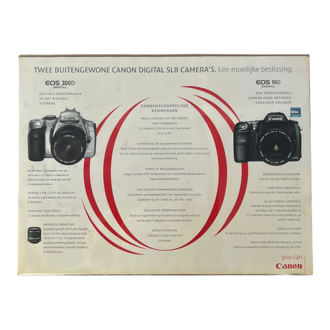 Canon-EOS 300D vs 10D Promotiebord – Dubbelzijdig Winkel Display – Vintage D-SLR Reclame Tweedehands