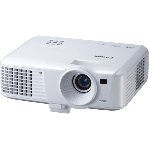 Canon LV-WX300 WXGA DLP-projector, wit, vooraanzicht met lens