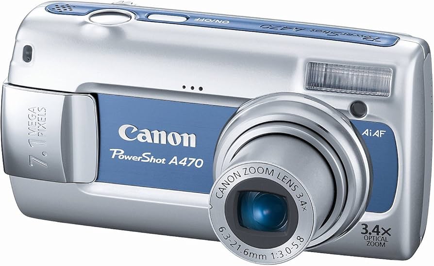 Canon-PowerShot A470 Digitale Compact Camera - Blauw Tweedehands