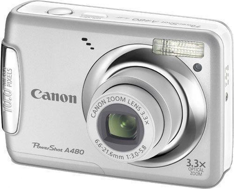 Canon-PowerShot A480 Digitale Compact Camera - Zilver Tweedehands