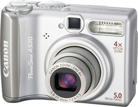 Canon-PowerShot A530 Digitale Compact Camera - Zilver (In doos) Tweedehands