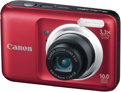 Canon-PowerShot A800 Digitale Compact Camera - Rood (In doos) Tweedehands