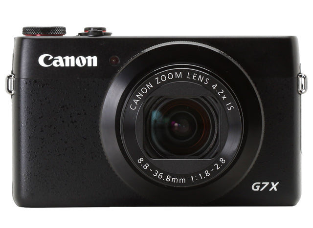 Canon PowerShot G7 X compactcamera, zwart, voorkant met 4,2x zoomlens