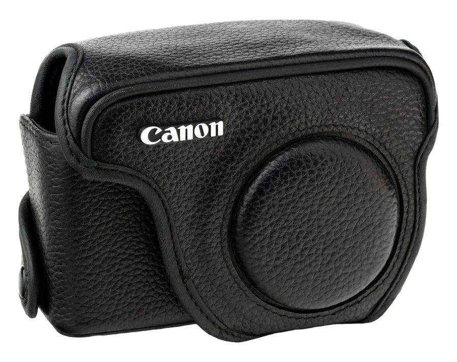 Canon-PowerShot G9 Leren Camera Case - Zwart Tweedehands