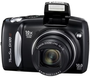 PowerShot SX120 IS Digitale Compact Camera - Zwart (In doos)