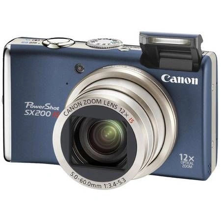 Canon-PowerShot SX200 IS Digitale Compact Camera - Blauw (In doos) Tweedehands