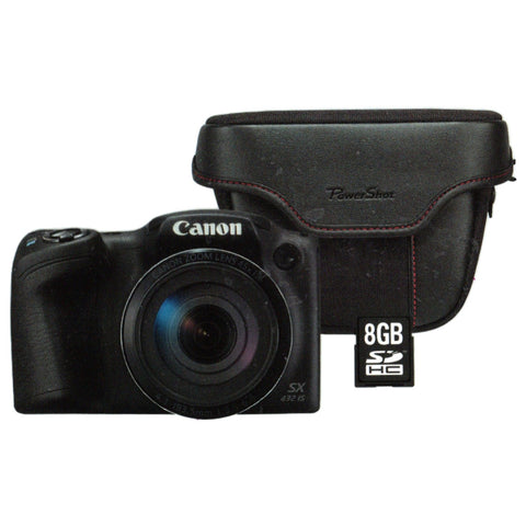 Canon-PowerShot SX432 IS Digitale Camera - Essentials Kit - Zwart (Nieuw)