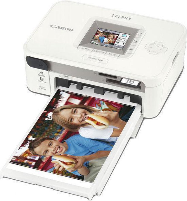 Canon Selphy CP740 fotoprinter, wit, met een geprinte foto