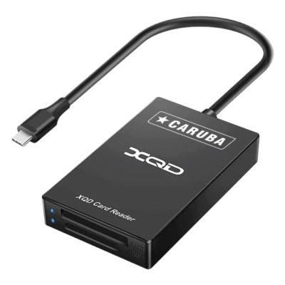 Caruba 2-in-1 XQD en SD USB-C kaartlezer, zwart met vaste USB-C-kabel, tweedehands