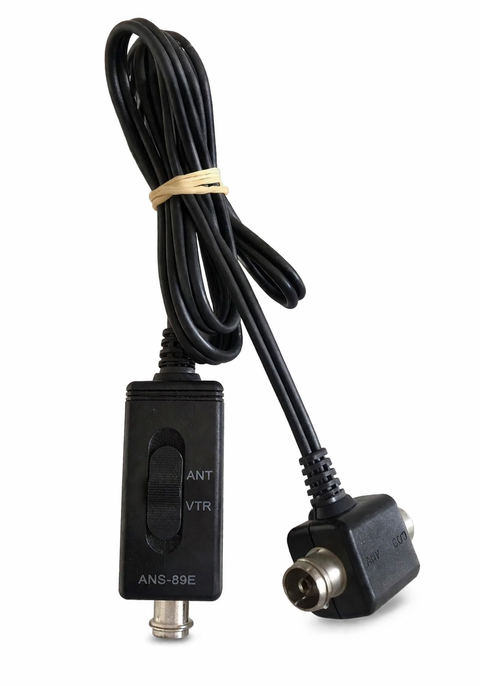 Sony ANS-89E antenne- en vtr-schakelaar met coaxadapter voor Handycam, zwart, opgerold
