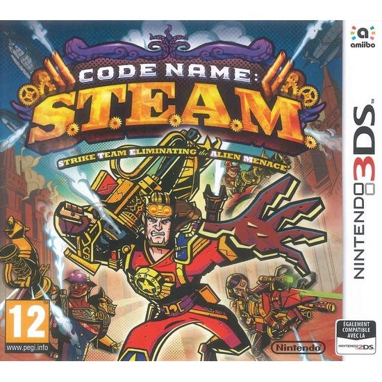 Nintendo 3DS Code Name S.T.E.A.M van Nintendo, doos voorkant met een stoompunkteam, tweedehands
