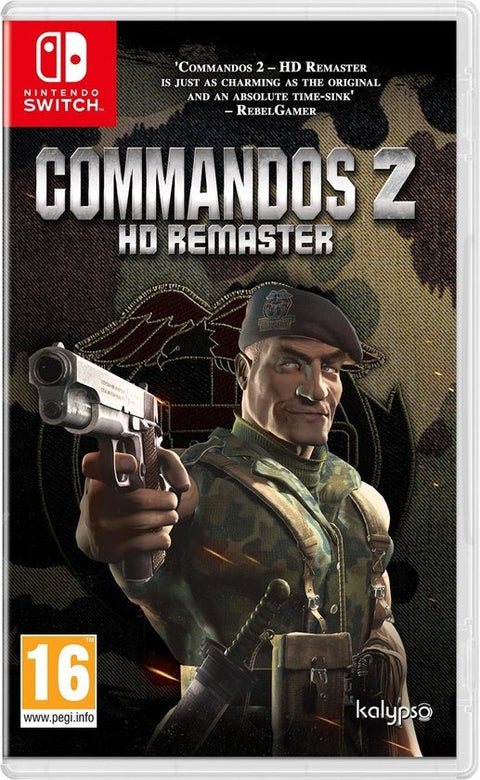 Nintendo Switch Commandos 2 HD Remaster, doos voorkant, tweedehands