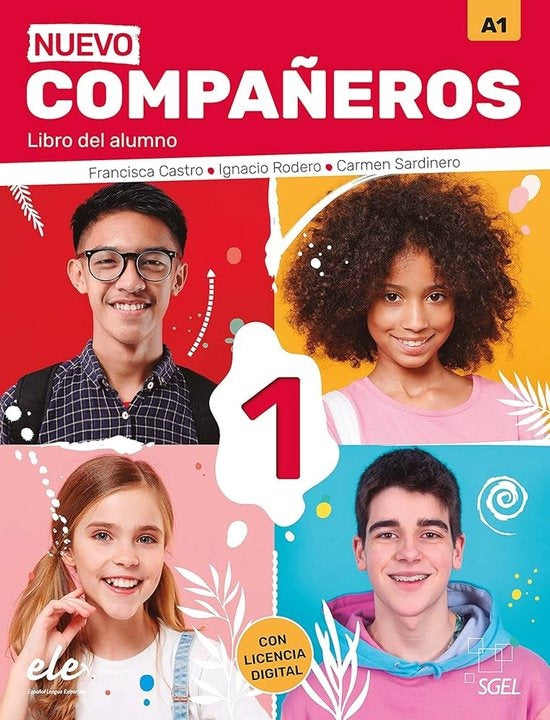 Nuevo Compañeros 1, Francisca Castro, Libro del alumno, omslag met foto's van vier jongeren, tweedehands