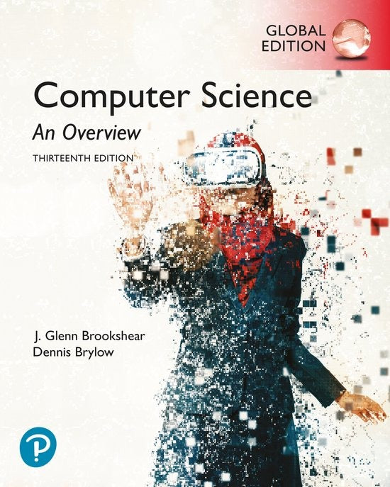 Computer Science An Overview Global Edition, J. Glenn Brookshear en Dennis Brylow, omslag met een VR-bril, tweedehands