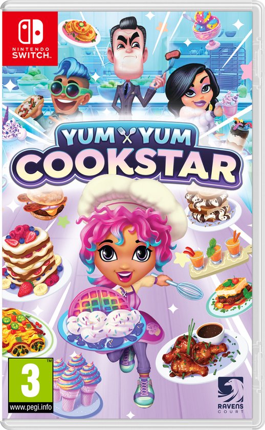 Nintendo Switch Yum Yum Cookstar, doos voorkant, tweedehands