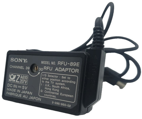 Sony RFU-89E RFU-adapter voor Handycam camcorder, zwart kastje met etiket Channel 39 30 en kabels