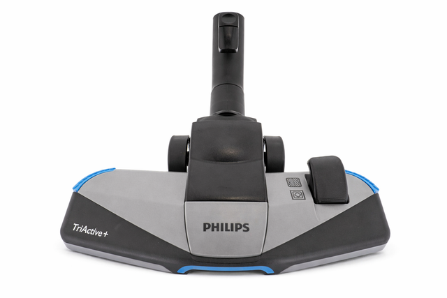 Philips TriActive Plus zuigmond 432200426702, grijs met blauw, schuin van voren