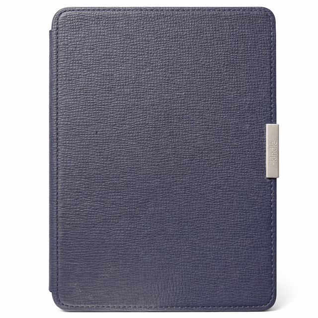 Amazon Kindle 7e generatie magnetische hoes, blauw, gesloten voorkant met magneetsluiting, tweedehands