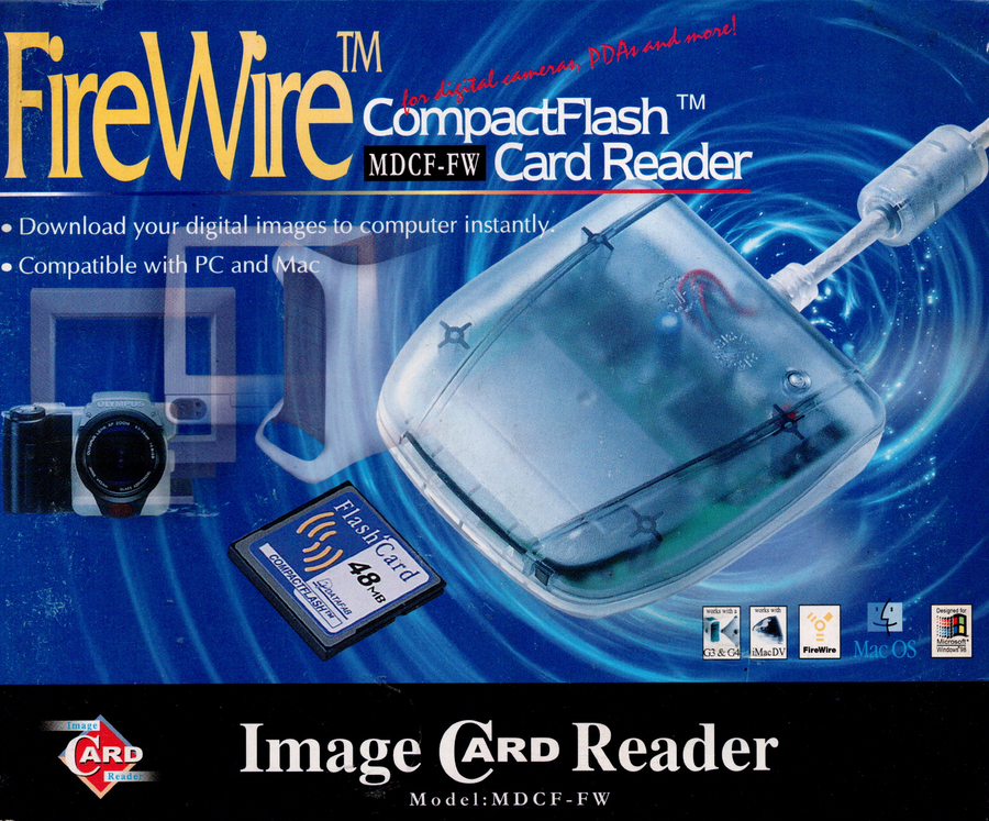 Datafab-FireWire CompactFlash Card Reader MDCD‑FW (Nieuw)