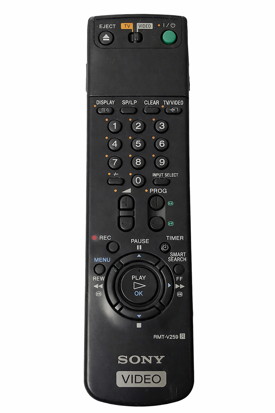 Sony RMT-V259 afstandsbediening voor Sony videorecorder, voorkant, tweedehands