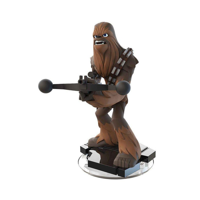 Disney Infinity Chewbacca figuur, bruine wookiee met kruisboog op ronde voet, tweedehands