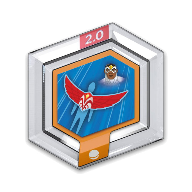 Disney Infinity 2.0 power disc Falcon's Wings, zeshoekige disc met de rode vleugels van Falcon