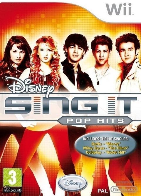 Nintendo Wii Disney Sing It Pop Hits, doos voorkant, tweedehands