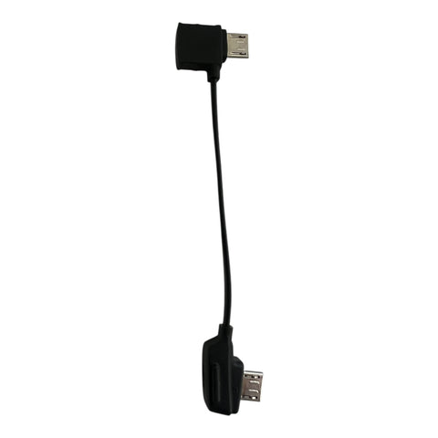 DJI Mavic remote kabel USB Micro, zwart, korte kabel met haakse stekkers, tweedehands