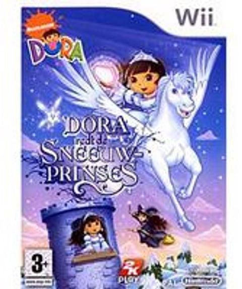 Nintendo Wii Dora redt de Sneeuwprinses, doos voorkant, tweedehands