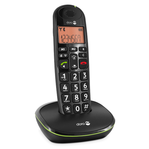 Doro-PhoneEasy 100w – DECT Huistelefoon met Grote Knoppen voor Senioren – Zwart Tweedehands