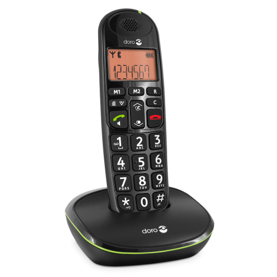 Doro-PhoneEasy 100w – DECT Huistelefoon met Grote Knoppen voor Senioren – Zwart Tweedehands