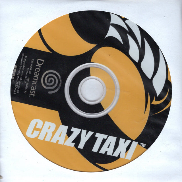 Sega Dreamcast Crazy Taxi, losse disc met oranje-zwarte opdruk, tweedehands