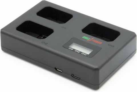 Drievoudige USB-lader voor Sony NP-FW50