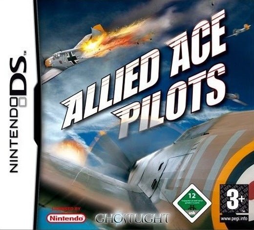 Nintendo DS Allied Ace Pilots van Ghostlight, doos voorkant met gevechtsvliegtuigen, met USK-label