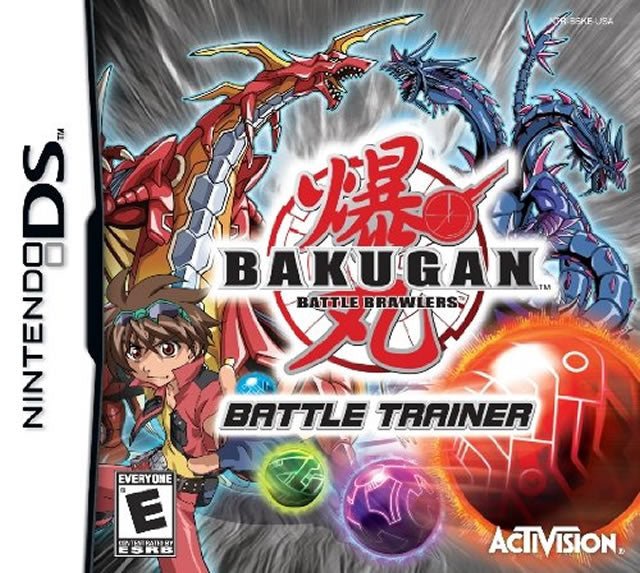 Nintendo DS Bakugan Battle Trainer van Activision, doos voorkant, Amerikaanse ESRB-uitgave