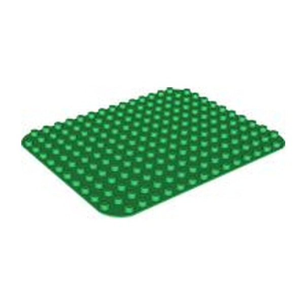 LEGO DUPLO bouwplaat 12x16 noppen 6851, groen, schuin van boven