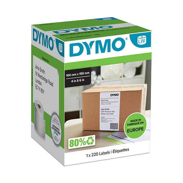 Dymo-LW S0904980 XL Verzendetiketten Zelfklevend Wit 104 x 159 mm (Nieuw)