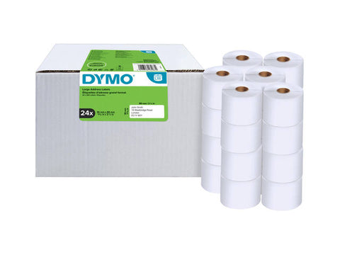 Dymo-S0722390 Adresetiketten Zwart op Wit 36x89 mm – 20 Rollen à 260 Labels (Nieuw)