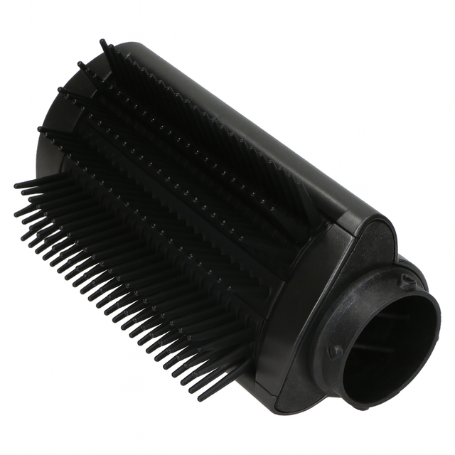 Dyson Airwrap Firm Smoothing Brush opzetstuk, Black Purple uitvoering, zwart met borstelharen, schuin van voren, tweedehands