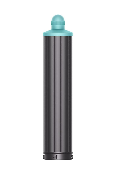 Dyson Airwrap Long Barrel 40 mm, Ceramic Pop uitvoering, donkergrijs krulopzetstuk met turquoise dop rechtop, tweedehands