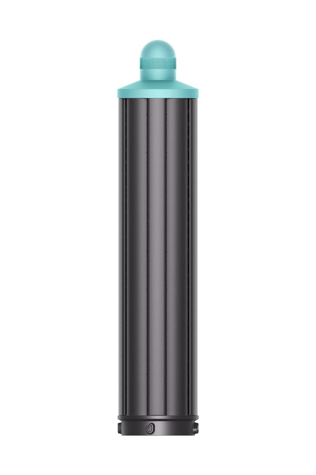 Dyson Airwrap Long Barrel 40 mm, Ceramic Pop uitvoering, donkergrijs krulopzetstuk met turquoise dop rechtop, tweedehands